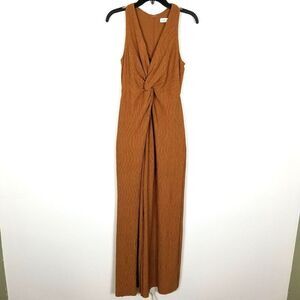 FLORET STUDIOS Women Plissé Sleeveless Wide Leg Jumpsuit Size XS Full Length